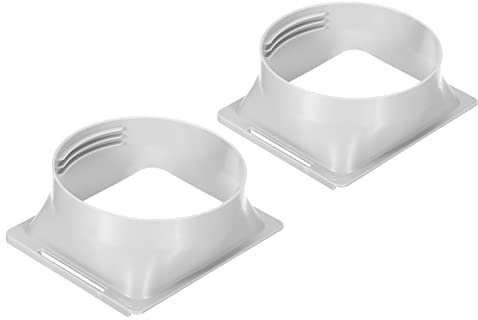 sourcing map Exhaust Hose Coupler, 5.9 Inch Diameter AC Unit Tube Vent Connector Coupling Square Adapter for Portable Mobile Air Conditioners, Pack of 2