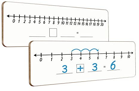 Dry Erase Number Line Whiteboard 4”x12”Double Sided White Board Featuring 0-10 Number Line On One Side 0-20 On The,Dry Erase Board for Kids Number Lines for Students Math Manipulatives