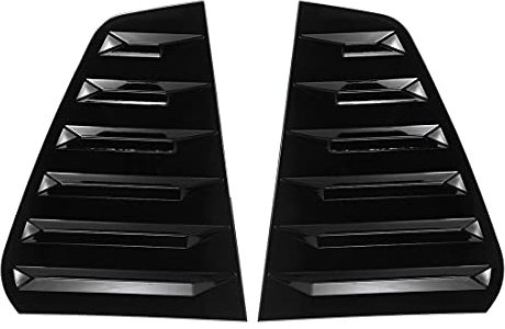 Ferleiss Car Rear Side Window Louvers, for Golf 7 R 7 7.5 2013-2020 Style Window Blinds Vent Scoop Cover Black