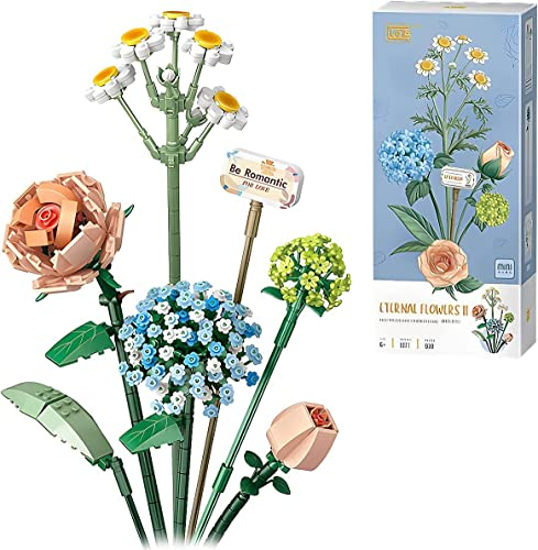 Auspcers Kit de Construction de Bouquet de Fleurs, Adult Botanical Collection Set, Accessoires Décoratifs Créatifs pour la Maison (680 Pieces)