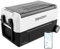 EUHOMY Refrigerador de 12 voltios, refrigerador de 37 cuartos (35 L) 12 V, enfriador eléctrico de 12/24 V CC 120-240 V CA --15.6 °C ~ 20.0 °C, divisor extraíble para congelador de 12 V, refrigerador