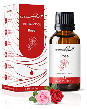 Aromahpure Fragrance Oil | 15 ml | Rose Aroma Oil for Home Fragrance | Best for Aromatherapy | Helps in meditation | Used in Diffusers, Candles, Air Fresheners, Soaps, IFRA certified