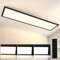 CBJKTX Panneau LED noir Plafonnier à intensité variable - 120x30CM Plafonnier plat Bureau avec télécommande Lampe de salon 48W Plafonnier de cuisine Moderne Blanc Lampe de bureau pour cuisine chambre
