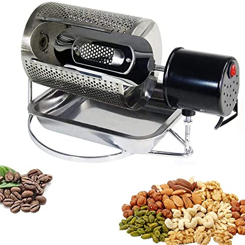 Tostador de Granos de café de Acero Inoxidable para el hogar, máquina tostadora de café con Rodillo Tostador, Frijoles fritos de Frutas secas eléctricas para el hogar, Oficina Come