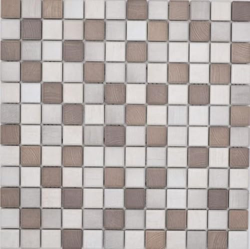 Jasba Senja Pure Mosaico ceramica gres mix legno opaco effetto legno cucina bagno doccia MOSJB05 1 tappetino