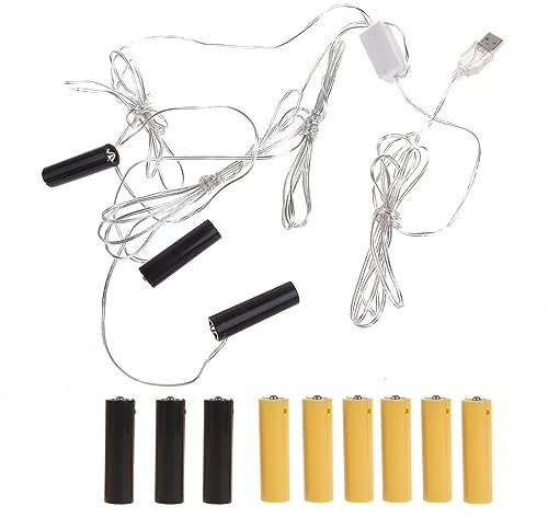 Frotox Éliminateur De Batterie AA 4.5V 3V, Éliminateurs De Piles AA, Adaptateur d'alimentation Remplacez Piles pour Arbres Noël, Jouets Lumières Électriques (AA 3)