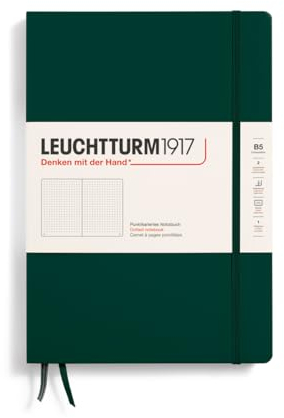 LEUCHTTURM1917 370279 Notizbuch Composition (B5), Hardcover, 219 nummerierte Seiten, Forest Green, Dotted