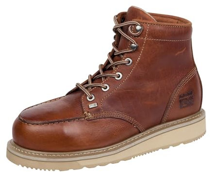 Timberland PRO Barstow - Stivali da lavoro da uomo, con punta di sicurezza, in lega, 15,2 cm, Marrone-2024 Nuovo, 11