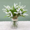 Xshelley 18 fiori artificiali di mughetto bianco finto con campanella a vento, bouquet da sposa, mughetto, fiore di maggio per casa, giardino, festa di nozze