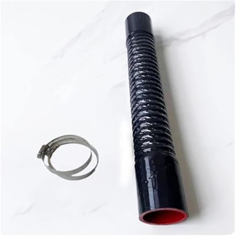 Auto Ansaugrohr Gummiverbinder Schwarz Alle Größen Universeller Silikon-Flexschlauch Auto-Luftansaugrohr Kühlerrohr Ladeluftkühlerrohr Auto Lufteinlass(300mm,ID65mm)