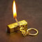 Allumettes en lingot d'or, Porte-clés Multifonction Tout en métal 10 000 allumettes briquet étanche et Coupe-Vent, briquet à pétrole, Cadeau de Vacances