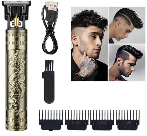 Profi Haarschneidemaschine Set,Haarschneider Herren,Haartrimmer Mit Führungskämmen,Bartschneider,Barttrimmer,Herren T-förmiger Trimmer,Haarschneider Professionelles,Friseur Wiederaufladbarer,B