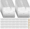 12PCS Hinge Repair Plate - Stainless Steel Hinge Repair Kit for Kitchen Cupboard Cabinet Doors with 80 Screws & 1 Drill bit, Universal Pre-Punched Plate for Wood Furniture