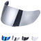 JQF Gear Helmvisier für Agv K1 K3SV K5 Visier, Motorradhelm Visier,Motorrad Windschutz Helm Objektiv Visier Vollgesichts,Helmvisiere Zubehör Ersatz (Chrom Silber)