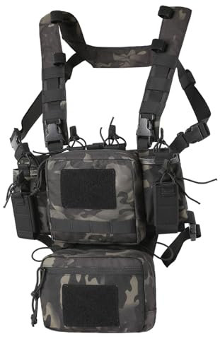 VOTAGOO Taktische Brustschützer, Paintball Chest Rig (Dark)