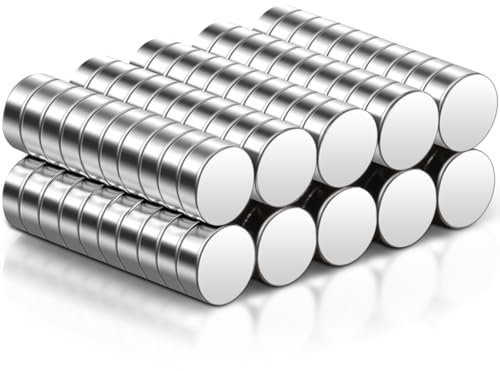 Aenienoe 100 Stück Mini Magnete 3x1mm Neodym Magnet Rund Klein Starke Magnete für Magnettafel Pinnwand Kühlschrank Whiteboard Handwerk Fotos