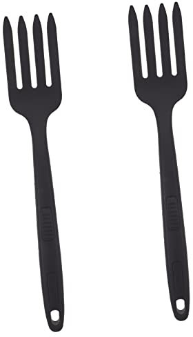 Cabilock 2piezas Tenedor De Cocina De Silicona Antiadherente Tenedor Para Fideos y Pasta Tenedores Reutilizables Ergonómicos Para y Cocinar Alimentos