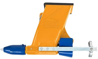 Quikpoint 3000 Universal Drill-Mounted Mortar Pointing Gun - Electric Caulking Tool for Tuck Pointing, Stonework, Grouting, Crack Repair, Quick Cleanup - Yellow
