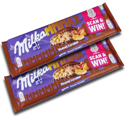 2 er Pack Milka Mmmax Peanut Caramel 2 x 276g 2 x Milka XXL Schokolade Sonderpreis Haltbar bis 02/26