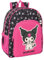 Safta KUROMI - Mochila Escolar Niño, Mochila Niño, Mochila Infantil, Adaptable a Carro, Ideal para Niños en Edad Escolar, Cómoda y Versátil, Calidad y Resistencia, 33x14x42 cm