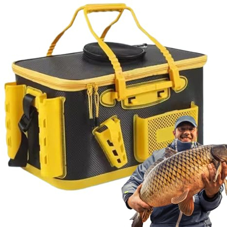 Minnow Bucket | Portable Multifunction Bait Bucket | Fishing Equipment for Camping Travel Sea Kayak Boat Transport Car and Family Outings Friends