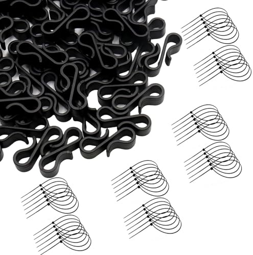 XAGMODSHN Lot de 120 crochets de gouttière pour éclairage extérieur et câbles