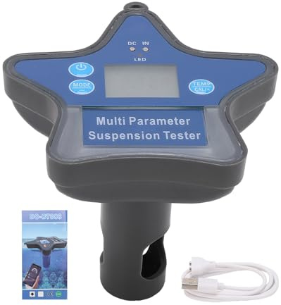 CHEOTIME Wasserqualitätstester, digitaler Wasserzähler, PH-Tester für Aquarien, Pool-Salztester, Bluetooth-Wasserqualitätsmonitor, erkennt PH, ORP, CL, EC, CF, TDS, Salt, S.G und Tempera