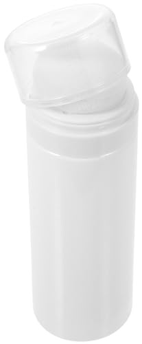 Babypuder Dose mit Quaste 120g, Tragbare Puderflasche | Kunststoff, Integrierte Quaste und Sieb, für Wickeln und Kinderwagenfahrten, Weiß Zufällige Farbe