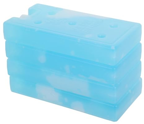 HOMSFOU 4 Pièces Boîte à Glace pour Ventilateur Rafraîchissant Compatible Climatiseur, Capacité 250ml en Pe, pour Transport Frigorifique et Maintien des Aliments Frais