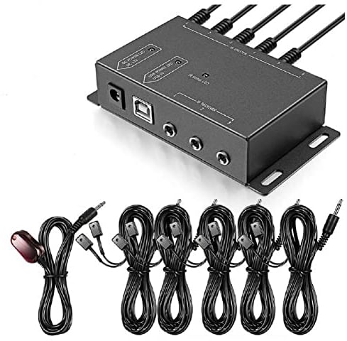 Bolongking sistema ripetitore a infrarossi IR ripetitore IR nascosto sistema a raggi infrarossi telecomando Extender kit con 1 ricevitore 10 emettitore spina EU