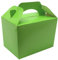 Lotus 15 x Children/Kids Plain Coloured Party Boxes Carry Food Meal Fun Picnic Birthday Wedding Favour/Baby Shower Party Halloween Trick or Treat Box Loot Bag (Neon Green)