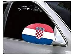 AZ FLAG AUSSENSPIEGEL Flagge Kroatien 2 stück - KROATISCHE Autospiegelfahne - Spiegel Car Cover spezielle Auto