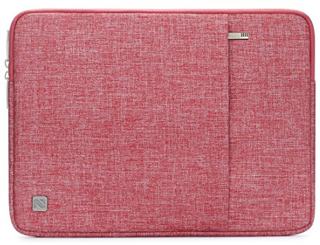 NIDOO 10 Pouces Housse Pochette de Protection Ordinateur Portable Sacoche Imperméable Tablette Étanche pour 9.7 10.5 11 iPad Pro 2020/10.2 iPad/10.5 iPad Air/Microsoft Surface Go 2, Rouge