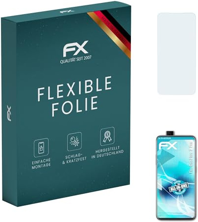 atFoliX Schutzfolie kompatibel mit OnePlus 7 Pro Folie, ultraklare und flexible FX Displayschutzfolie (3X)