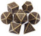 Haxtec, Set di dadi in metallo poliedrici per giochi di ruolo da tavolo come DND Dungeons and Dragons, smaltati (bronzo anticato)
