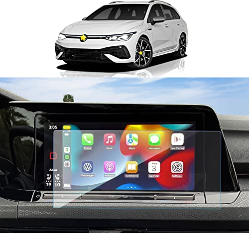 SKTU V-W Golf 8 MK8 2020-2023 2024 10 Zoll Navigation Schutzfolie Displayschutzfolie aus gehärtetem Glas Kratzfest Anti-Fingerabdruck 9H Härte Anti-Streuung