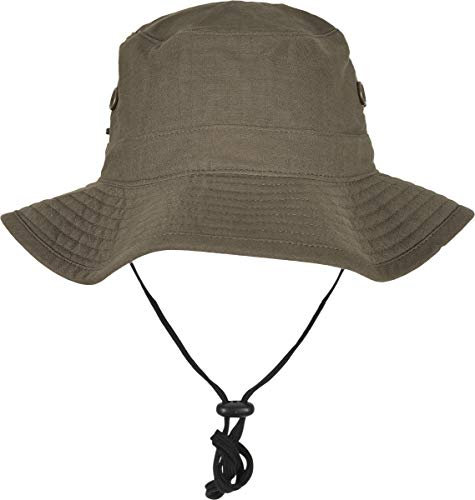 Flexfit unisex-adult Angler Hat Bucket Hat, dark olive, Einheitsgröße