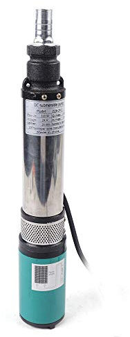 Futchoy Bomba de agua para pozo profundo solar 320 W 4 pulgadas 24 V DC Bomba de agua sumergible 5 m³/h para uso industrial y doméstico