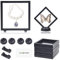 Eco-Fused Transparenter schwebender 3D-Rahmen - 5er-Set - Hängevitrine für Sammlerstücke, Erinnerungsstücke, Dekorationen - Halterungen für Münzen, Schmuck, Medaillen, Edelsteine (Schwarz)