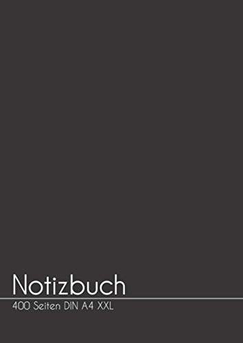 XXL Notizbuch 400 Seiten: Großes Notizbuch im Format DIN A4 - liniert