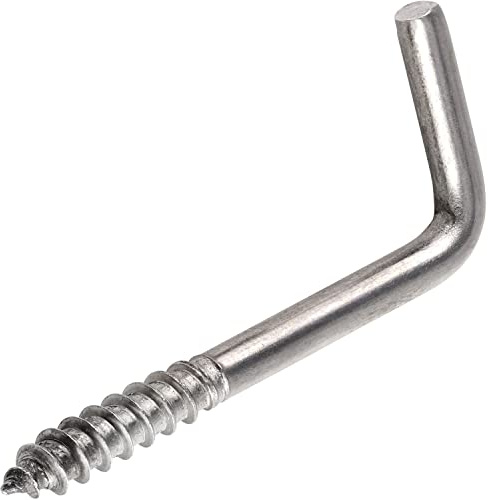 OPIOL QUALITY® Hakenschraube 5x60 mm aus Edelstahl A2 V2A (4 Stück) Schraubhaken Haken Deckenhaken L-förmig Winkelschrauben Hakenschrauben L-Haken Rechtwinklig