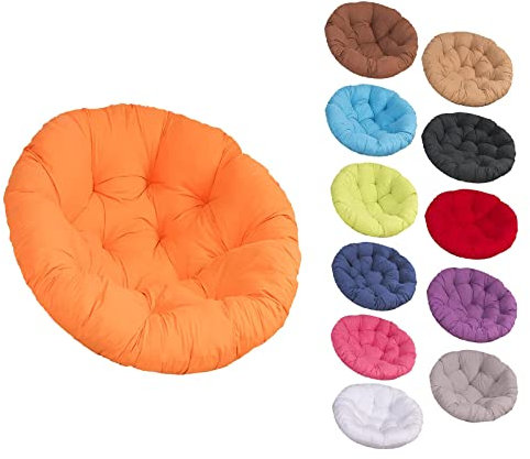 AEREY Rund Papasan Sessel mit Reißverschluss Waschbar Schaukelstuhlkissen Im Freien Polster Outdoor für Outdoor Hängende Nest Schaukelsitzkissen Ø50cm