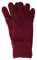 FosterNatur, Damen Wollhandschuhe/Fingerhandschuhe, 100% Wolle extrafine (7,5, Bordeaux)