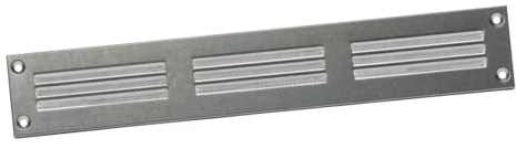300x50mm / 12x2 inch Galvanised Metal Air Vent Grille Cover with Insect Mesh - Ventilation Cover