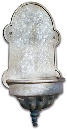 Loberon Pot de Fleurs Fontaine Millieur, Gris Vieilli