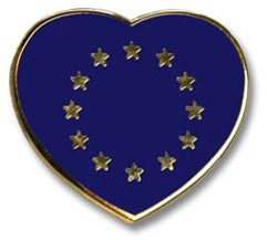 Flaggenpin Europa Pin Herz