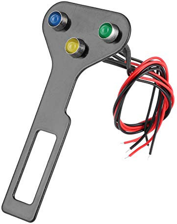 Motorrad-Blinker-Anzeige, 12-V-LED-Anzeigeleuchte, 6 Mm/0,2 Zoll 12-V-DC-Anzeigeleuchte, Gelb, Blau, Grün für Auto, LKW, Boot,