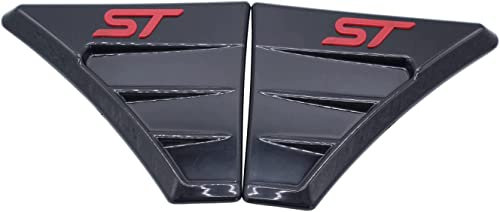 SHLPDFM 1 Paar Kotflügel Seiten Lüftungsabdeckungen Autokotflügel-Entlüftungsabdeckung Air Vent Abdeckung Trim für ST RS Style für Focus MK2 (Rot)