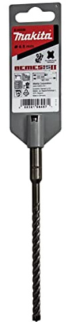 Makita E-04276 Nemesis 2 SDS Plus 4-Cutter Drill Bit, 6 mm x 165 mm