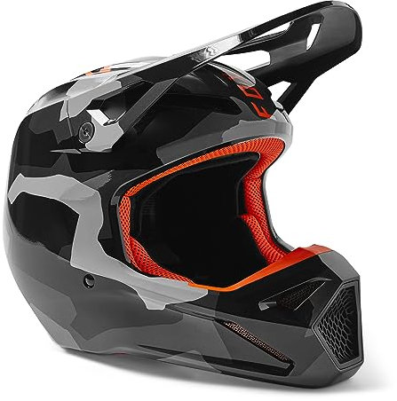 Fox Kids Motocross-Helm V1 BNKR Grau Gr. M